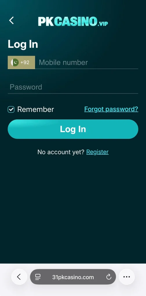 PKCasino Game Login